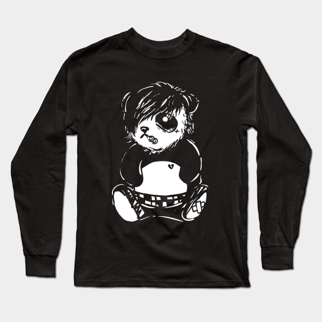 Emo panda Long Sleeve T-Shirt by popcornpunk